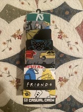 NWT NEW Friends TV Series Mens Themed Casual Crew Socks 6 Pack Shoe Size 8-12