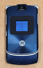 Motorola RAZR V3S - Blue  Cricket  Super Rare CDMA Phone - 00:02:50 Talk Time