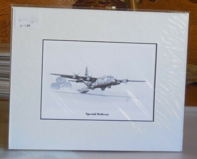 C-130E Hercules ''Special Delivery'' LAPES  8X10 Matted Print by Willie Jones Jr