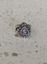 Sterling Silver Amethyst Ring. Size 6.