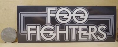 FOO FIGHTERS LOGO   PEEL & STICK STICKER  6 '' X 2 1/4 ''