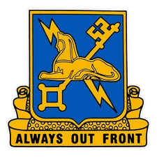 Military Intelligence "Always Out Front" Small Bumper Sticker Decal 5"