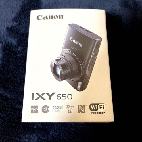 Canon Powershot IXY 650 ELPH360 20.2MP Point and Shoot Digital Camera Black - Picture 1 of 3