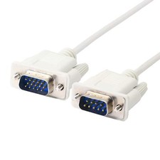 4.5 Feet DB 9 Pin Male to VGA 15 Pin Male Adapter Cable RS232 to VGA Conversi...