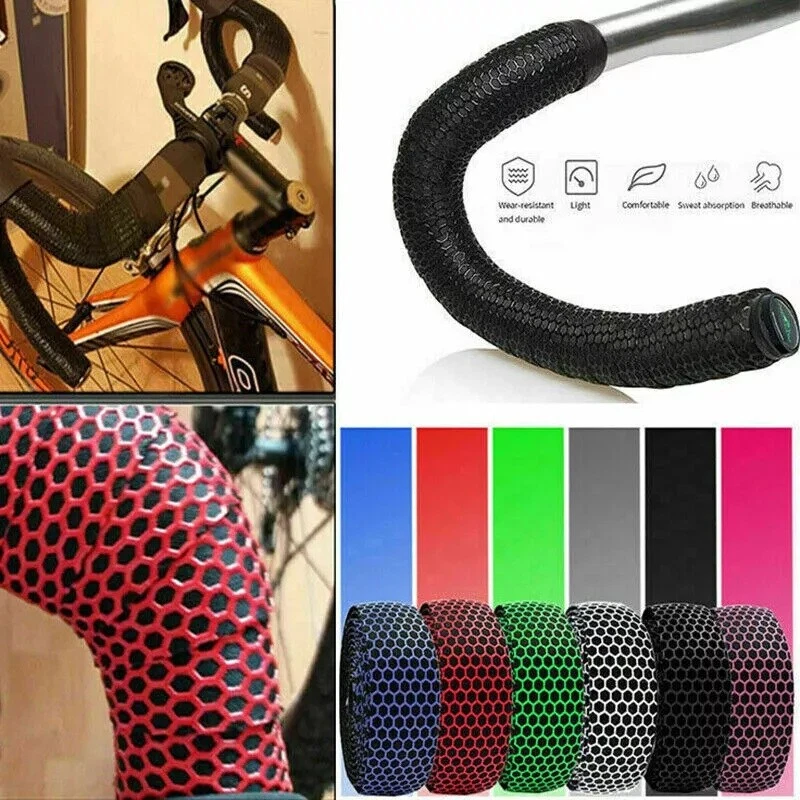 2xThick Bicycle Handlebar Tape Bar Drop Wrap MTB Road Bike Anti-Slip Punch - Image 3 of 4