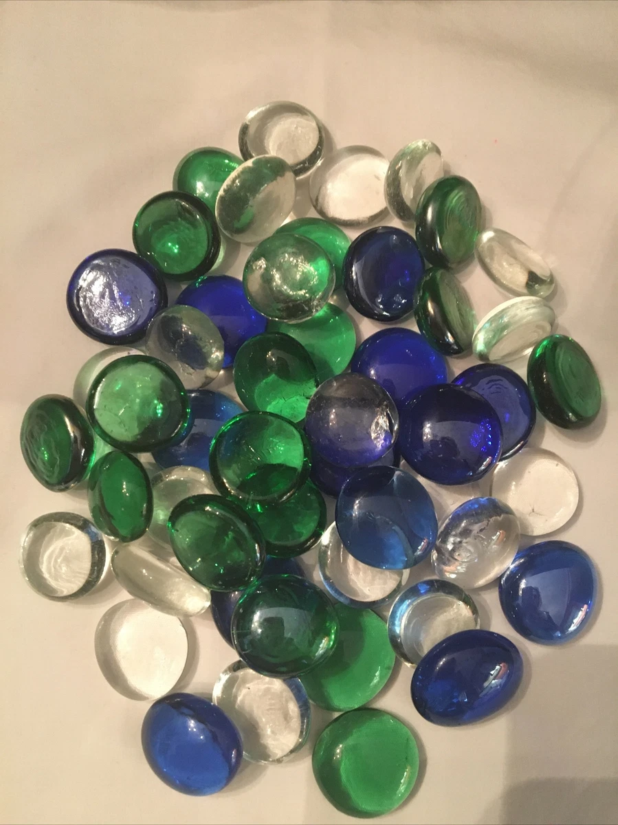 Decorative Accents Glass Gems Blue Green Clear New 10 oz