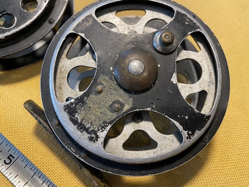 Qty 2 Vintage Pflueger Sal-Trout Fly Fishing Reel For Parts Or Repair - Picture 2 of 12
