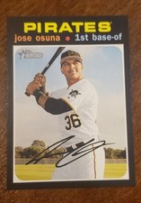 2020 Topps Heritage Base #234 Jose Osuna - Pittsburgh Pirates