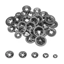 Biaungdo 50 Pcs Internal Tooth Washers, 5 Sizes Star Locking Washers Steel Quick