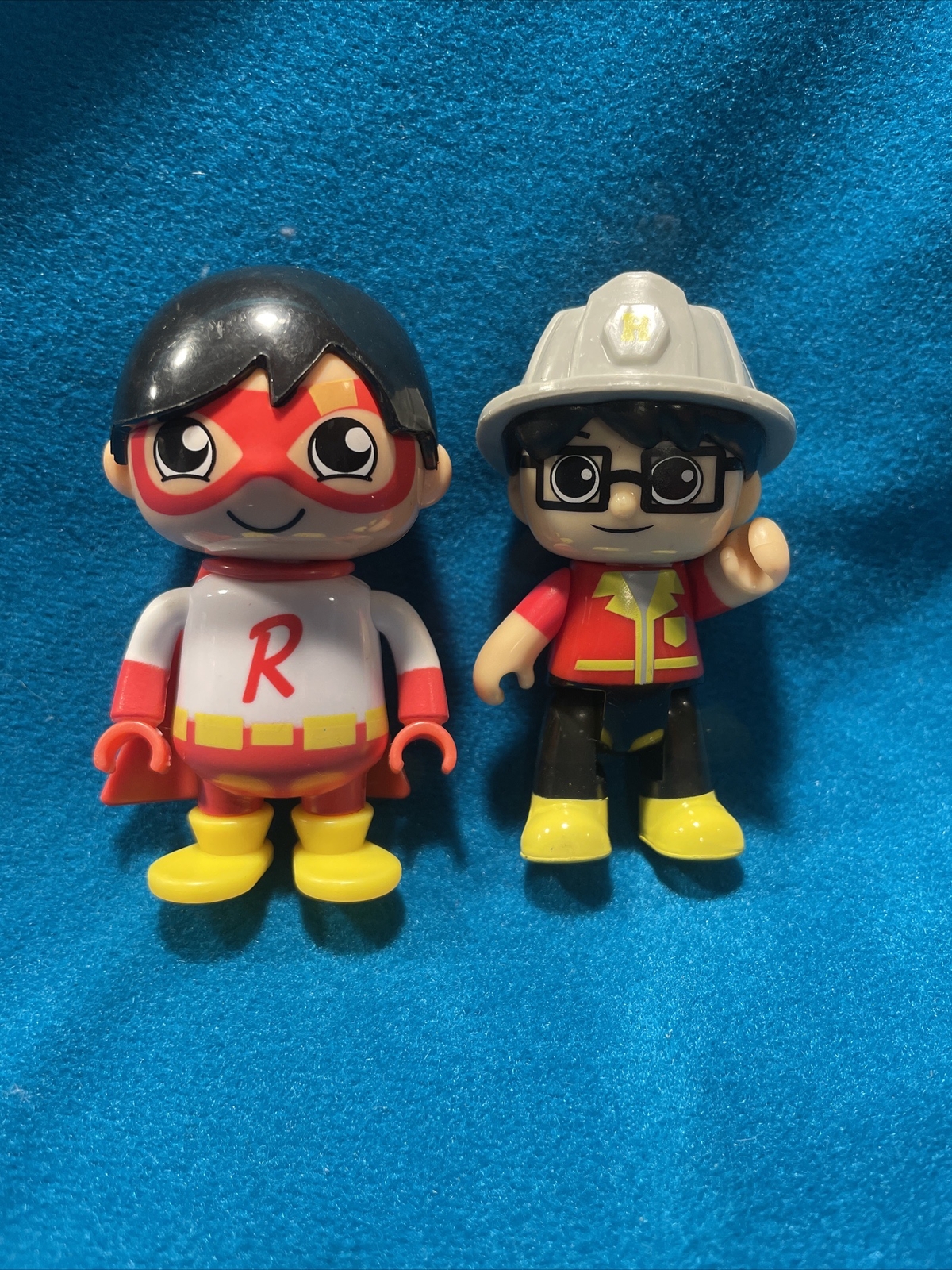 Ryan’s World Superhero Fireman Lot Of 2 Figurines