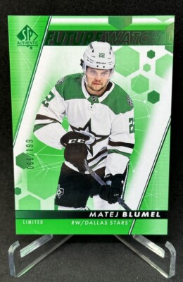 2022-23 SP Authentic Matej Blumel Limited Green Future Watch /199 Dallas Stars