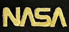 NASA Worm Laser Emblem Patch - 1-3/4" GOLD-FREE Shipping from U.S.