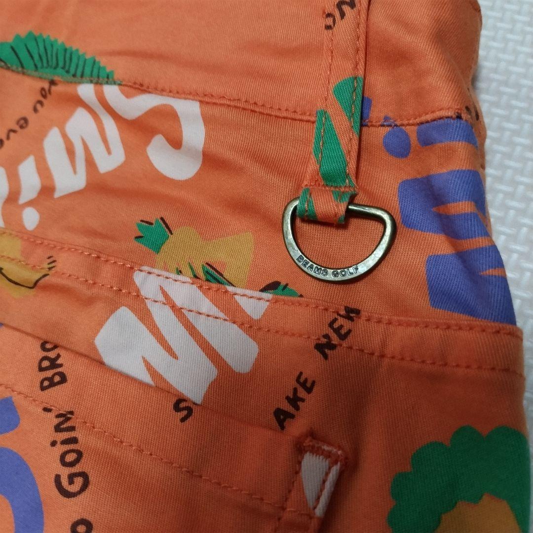 SUN SURF x BEAMS GOLF Hawaiian Aloha Skirt Orange Cotton
