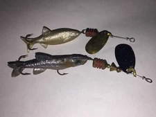 Mepps Comet Mino #1 & #2 Minnow Spinner Vintage Lure Lot of 2