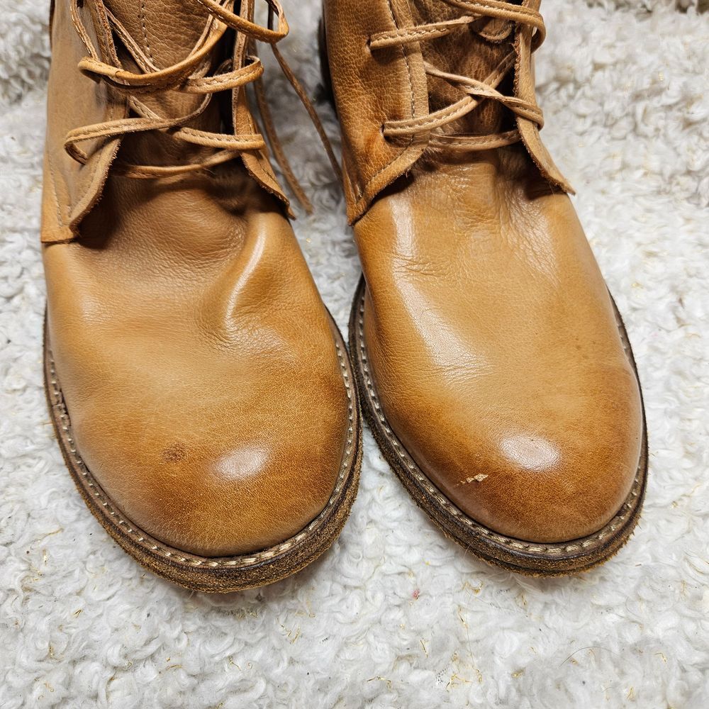 Silent D Chug Supple Tan Leather Laceup Boots sz … - image 3
