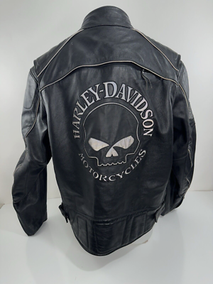 HARLEY DAVIDSON Heavy LEATHER - WILLIE G SKULL 2XL Biker Jacket