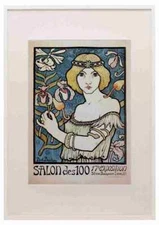 Berthon Paul 1872 1909 Salon des Cents c1894 A3 A4 Framed Print Picture