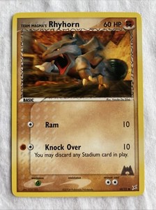 Pokémon TCG Magma's Rhyhorn Team Magma vs Team Aqua 68/95 Mint