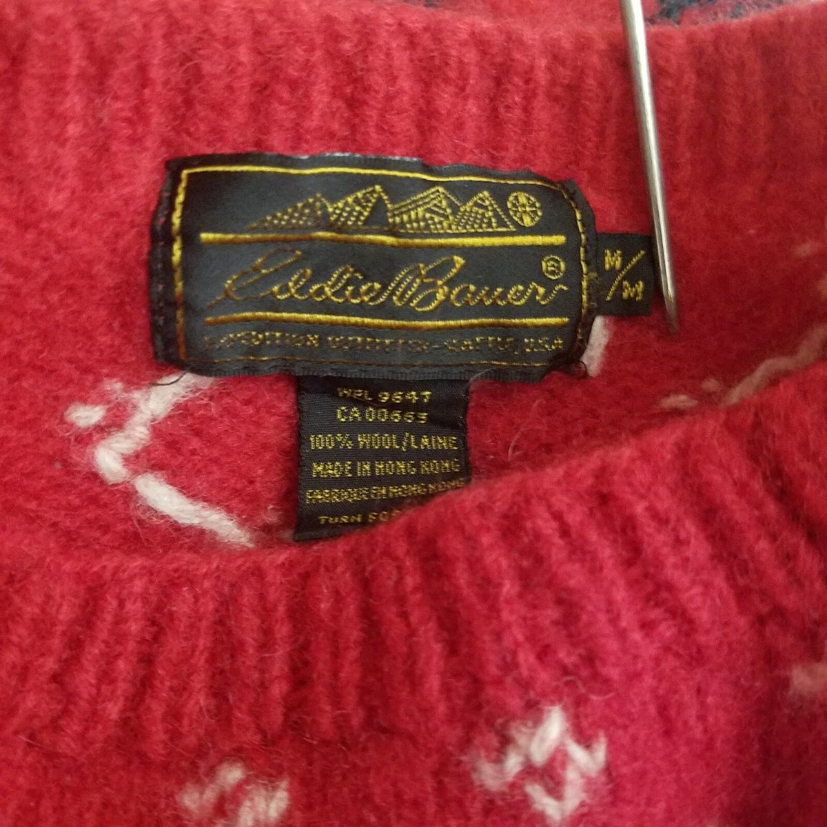 Vintage Eddie Bauer Red Wool Sweater YOUTH Size Medium  display picture 1