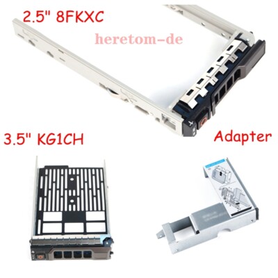 3.5'' 2.5'' SAS HDD Tray Caddy Adapter für Dell PowerEdge R710 T710 T610 w/ Screws