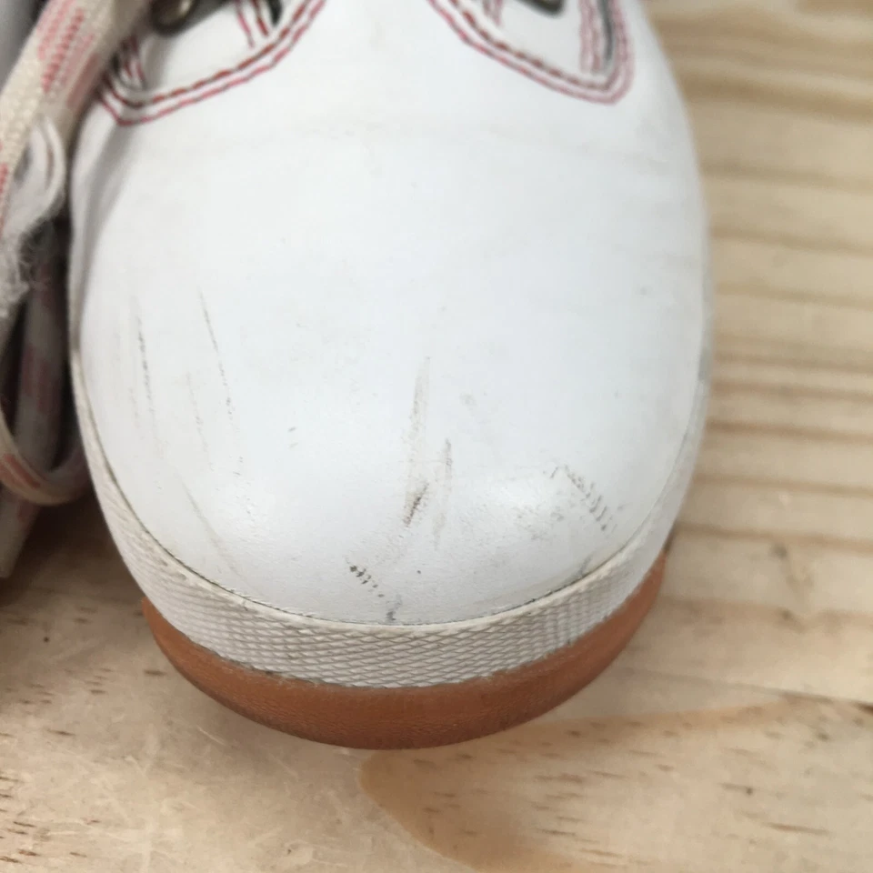 Timberland Boots Womens 8.5 M Euro Hiker Bootie White Leather Lace Up Ankle Top - Image 4 of 4