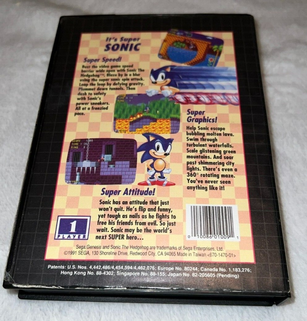 Sonic The Hedgehog - Original Sega Genesis Game Authentic | eBay