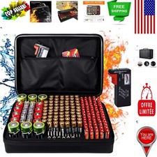 Durable Fireproof Battery Storage Bag with Pocket - Safe Convenient Organizer