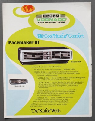 Reklame Hansa Vornado Auto Klimaanlage 1960er Jahre