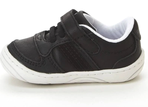 Baby Toddler Boys Surprize by Stride Rite Alec Hook & Loop Sneakers Black White - Picture 2 of 4