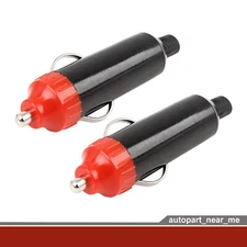 DC 12V 24V Waterproof Male Car Cigarette Lighter Socket Plug Connector - 2pcs