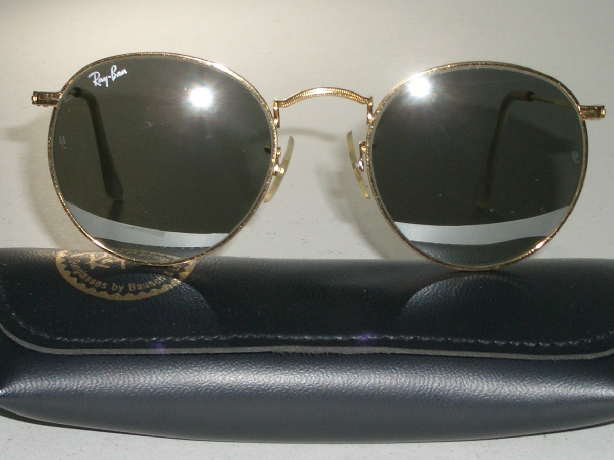 50[]21mm VINTAGE B&L RAY BAN G31 UV SILVER MIRROR GEP ROUND