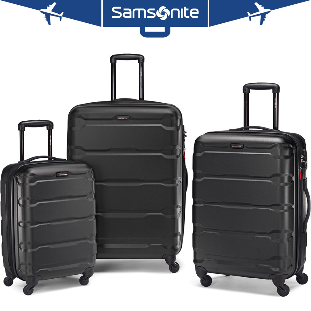 Samsonite Omni 3 Piece Hardside Luggage Nested Spinner Set (20"/24"/28") Black -