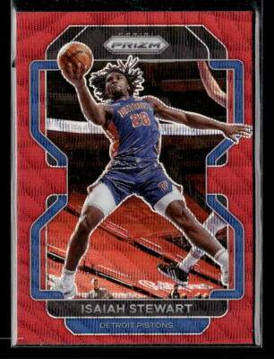 Isaiah Stewart - 2021-22 Panini Prizm Ruby Wave #158 Detroit Pistons