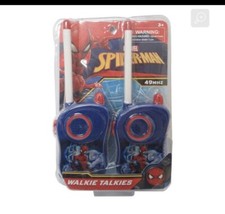 NEW - Marvel SPIDER-MAN Walkie Talkies 49MHz 100 to 120 Feet BLUE 