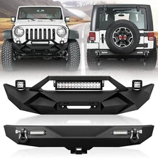 Front /Rear Bumper for 07-2018 Jeep Wrangler JK JKU Unlimited (2/4 Drs) Off-road