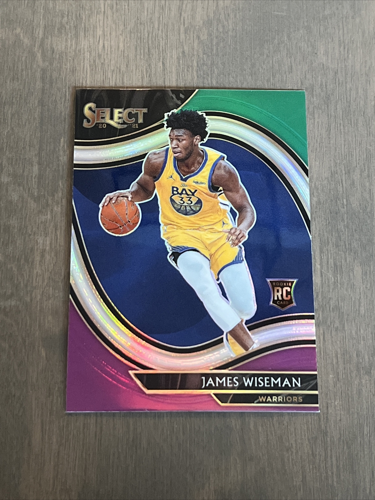 2020-21 Select Basketball James Wiseman Green White Purple Courtside