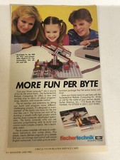 1986 Fishertechnik Robotic Computer Kit Vintage Print Ad Advertisement pa31