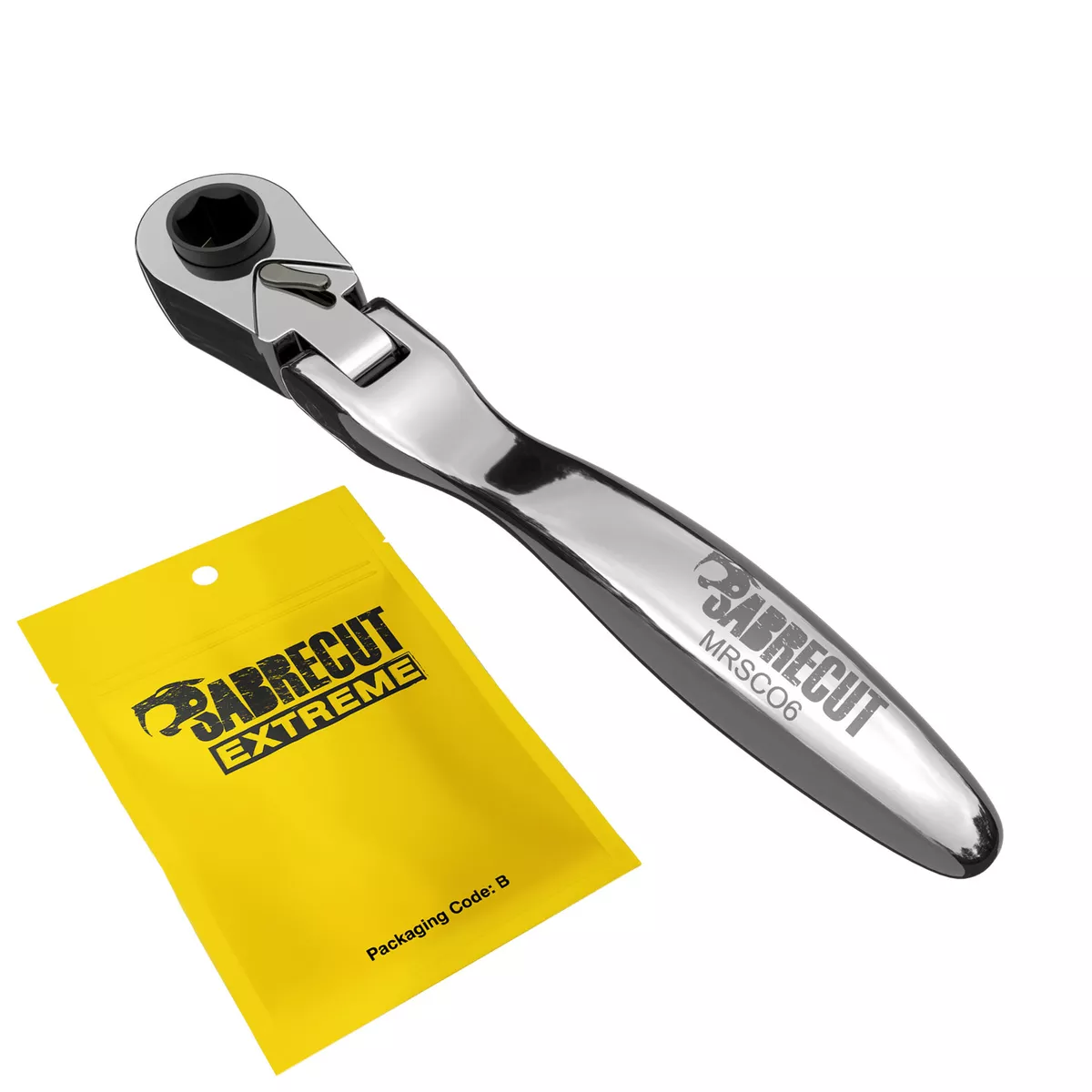 SabreCut Professional Flex Head Mini Ratchet Wrench Adjustable 1 4