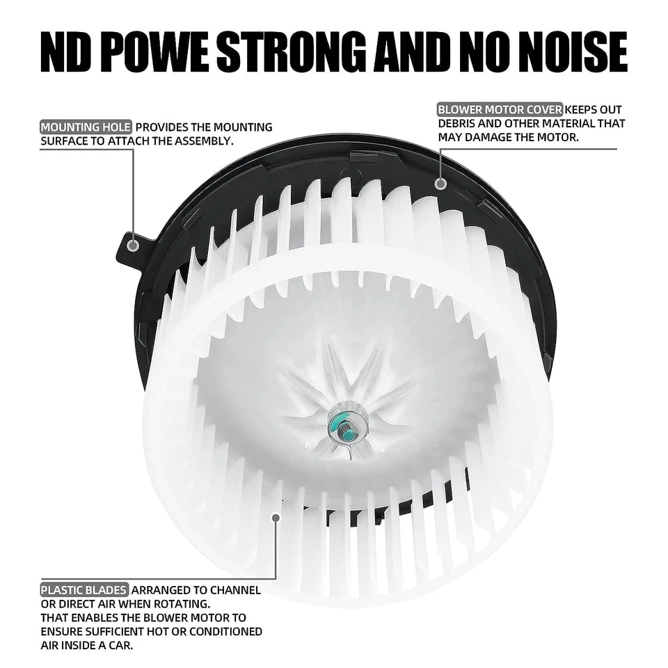 Heater Blower Motor Fan for 07-13 Chevrolet Silverado/GMC Sierra 1500 2500 Tahoe - Изображение 3 из 4