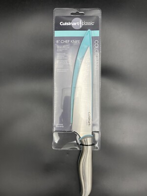Cuisinart Classic Color Band 8'' CHEF KNIFE Kitchen Stainless Steel Blue Cover