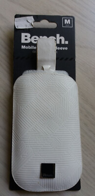 Bench ''Leather Case'' Universal Mobile Phone Sleeve, Size M - Weiß