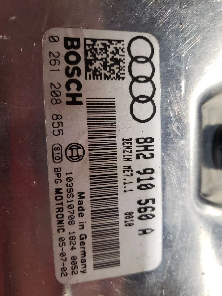 Engine Control Unit ECU - 2006 Audi S4 Convertible V8 4.2L - OEM 8H2910560A - Image 2 of 4