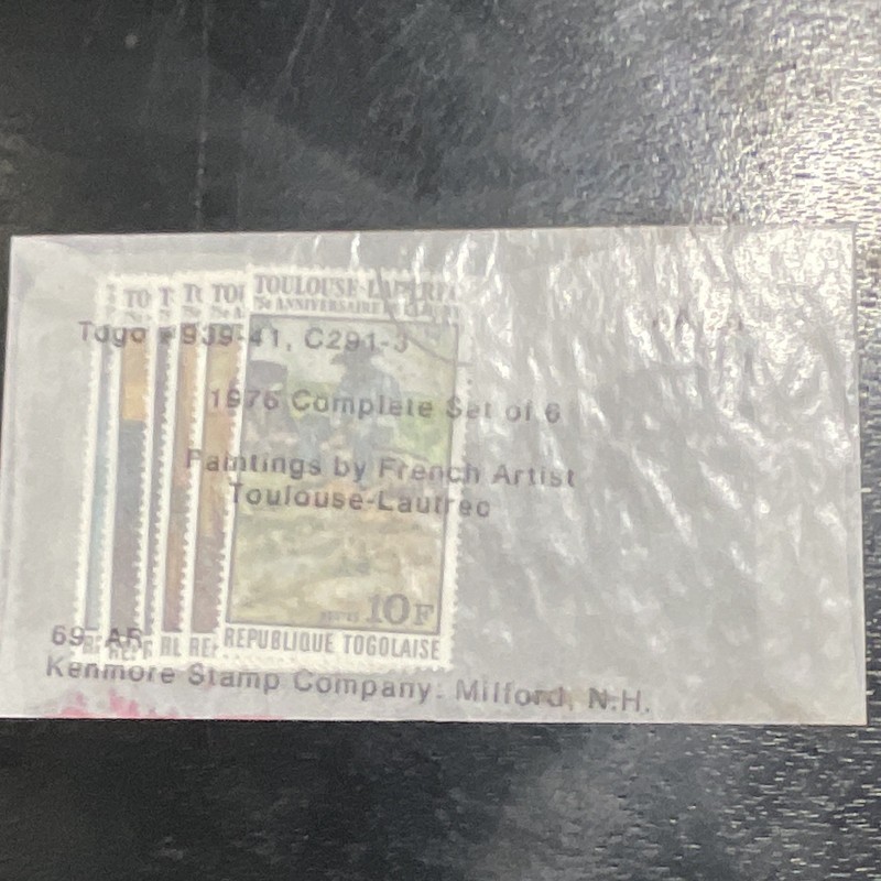 Togo 1976 Toulouse-Lautrec Paintings Used Cancelled Postage Stamp Set 10-200F