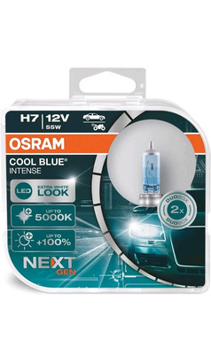 OSRAM H7 Cool Blue Intense 64210CBN Next Generation Xenon Optik 55W 12V Duo Box