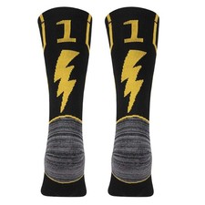 KitNSox Soccer Socks, Men Women Soft Basketball Football Number Crew Socks Bl...