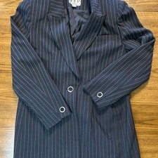 Classic Navy Pinstripe Blazer