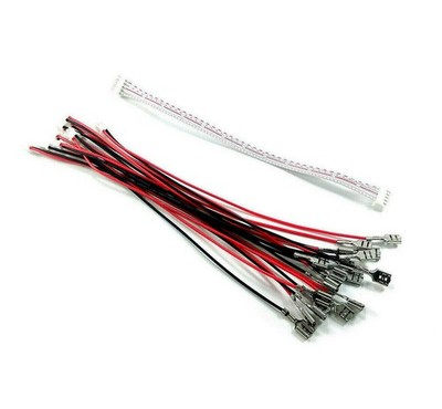 Zero Delay Encoder Kabel Set 10 JST Drähte 6,3 mm Arcade Tasten Sanwa MAME USB