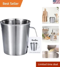 1.0L Stainless Steel Measuring Cup with Precision Marks for Coffee & Baking