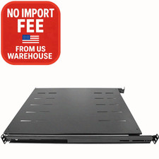 Raising Electronics Sliding Fixed Rack Server Shelf 1U 19'' 4 Post Rack Mount-Ad