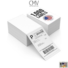 1000 Pack Shipping Labels 4" x 6" Perforated Fanfold Direct Thermal Labels